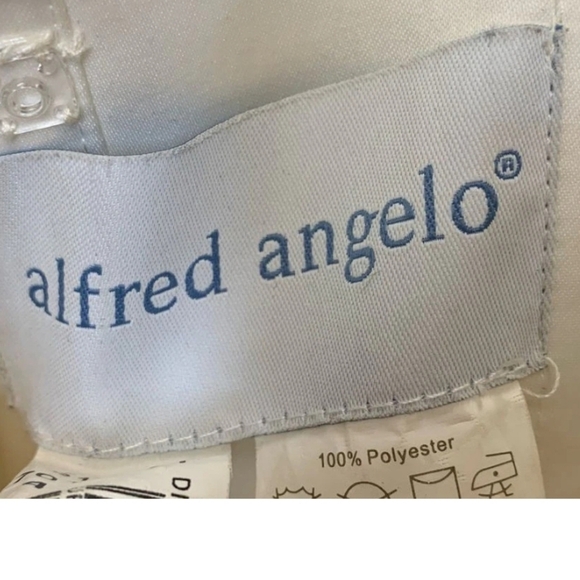 New! Tags!! ALFRED ANGELO Elegant White Strapless SIZE 12 BEADED- DIAMOND WHITE - Picture 3 of 13